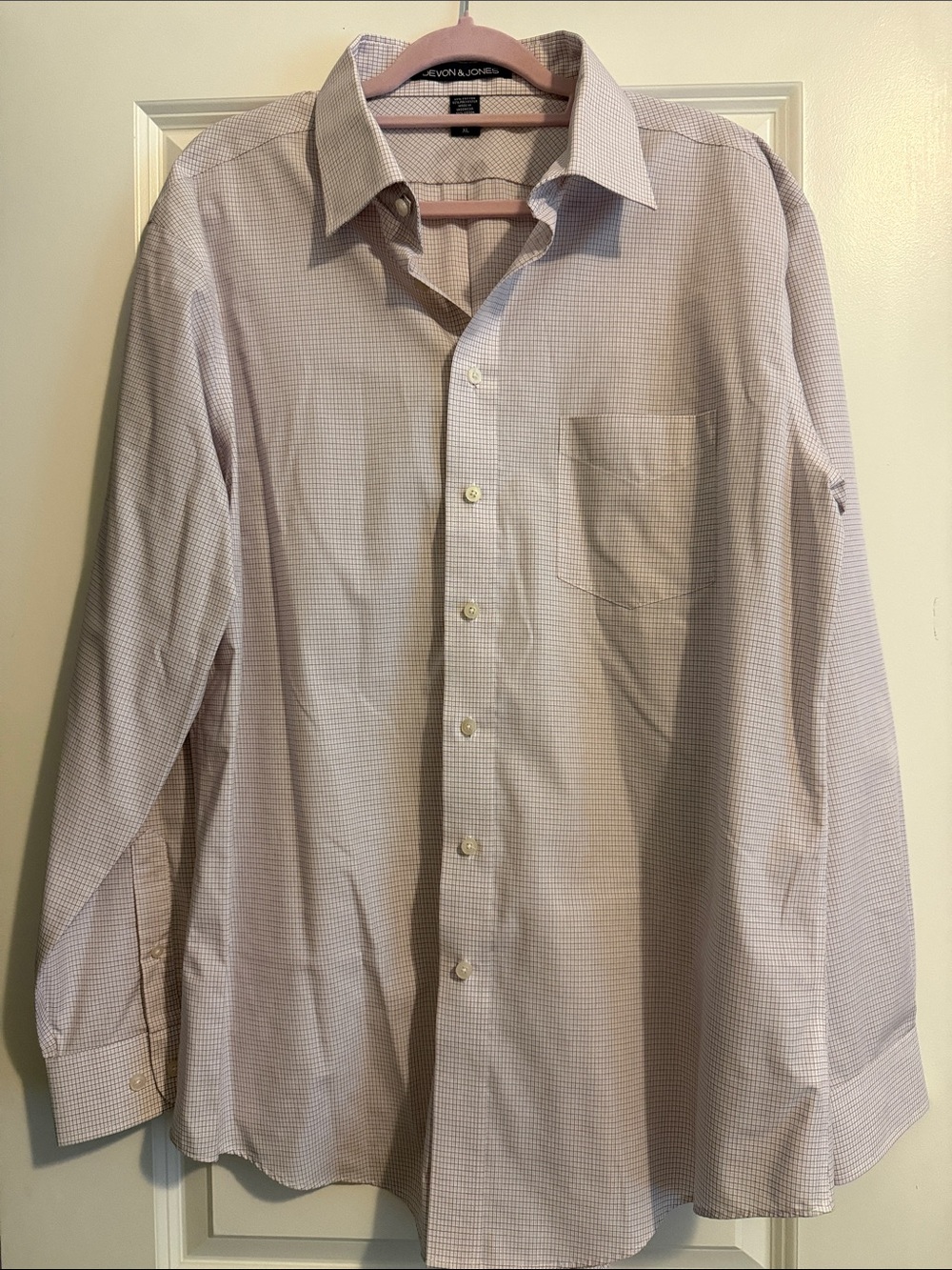 NWOT Devon & Jones Men’s Micro-Check Dress Shirt